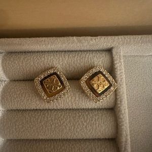 Tory Burch Pave Stud Earrings